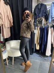 ZARA ETİKETLİ SUNİ DERİ TAYT