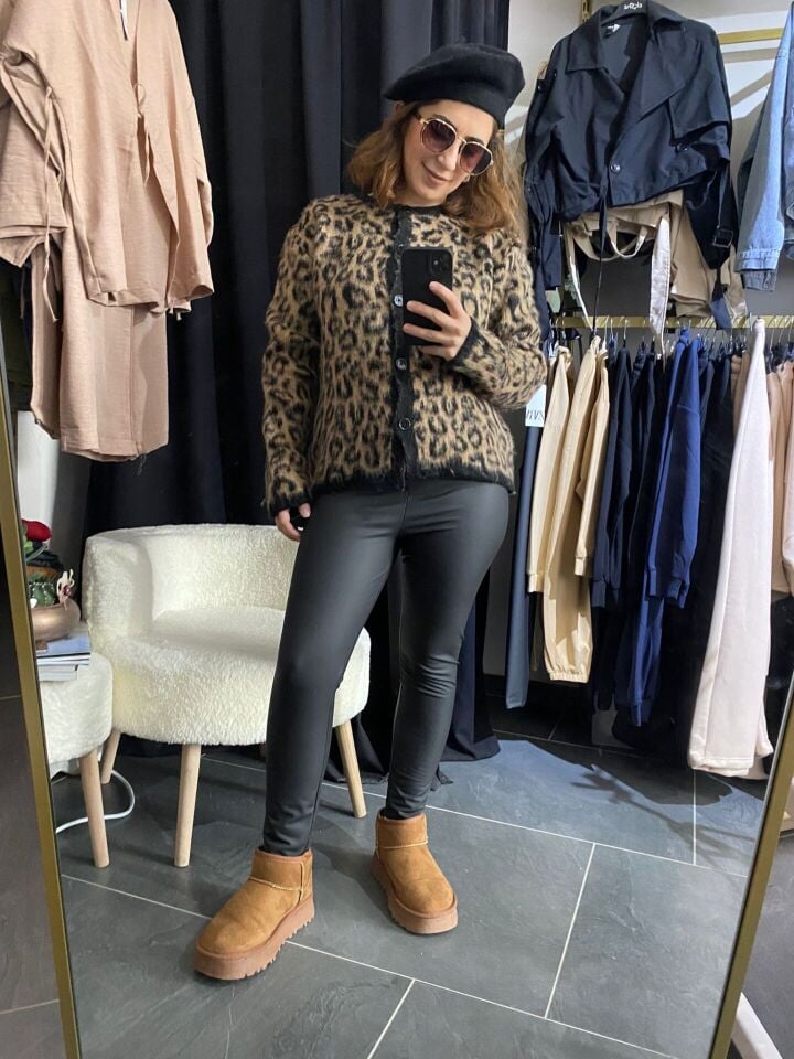 ZARA ETİKETLİ SUNİ DERİ TAYT