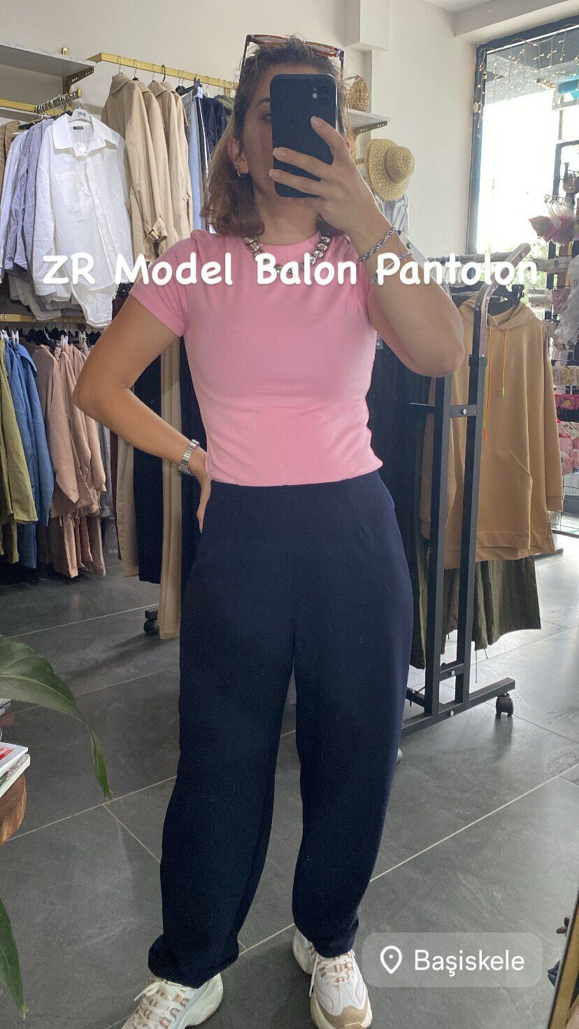 ZR MODEL LACİVERT BALON PANTOLON