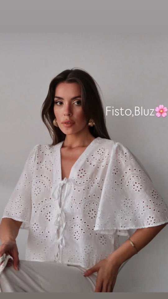 BEYAZ FİSTO BLUZ