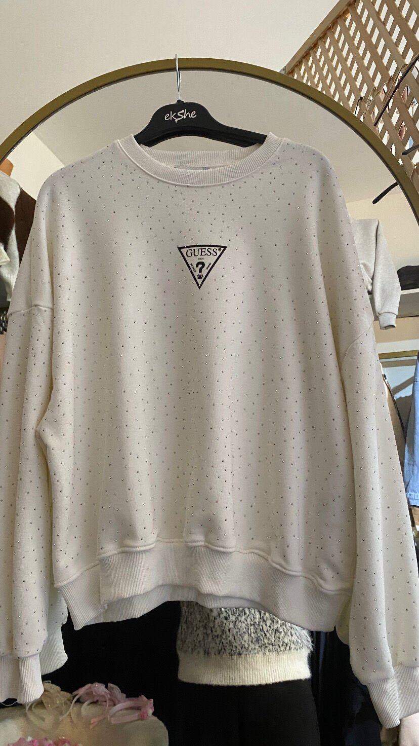 GUESS MARKA MUADİL SWEATSHİRT BEYAZ