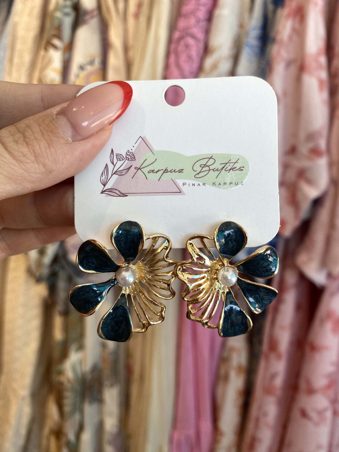 İNCİ DETAY GOLD FLOWER VİP KÜPE 1