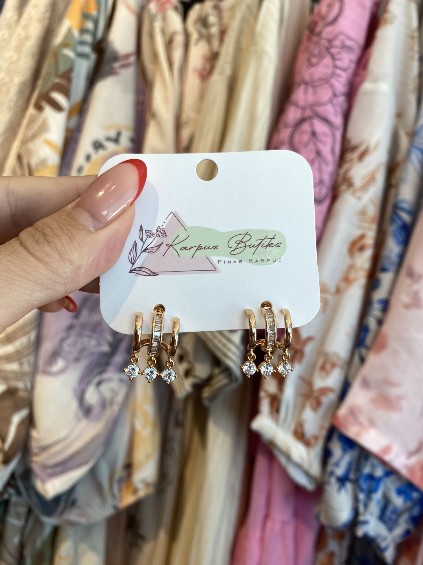 XUPİNG ROSE 3LÜ GÖRÜNÜM ÇELİK KÜPE