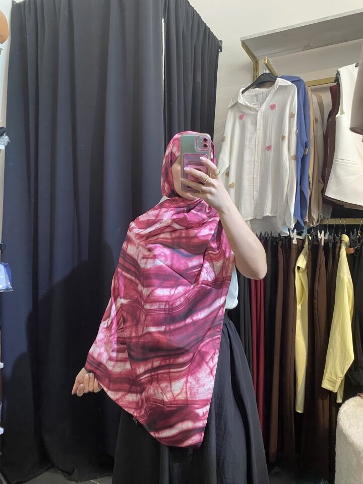 MK SATEN ŞAL PEMBE
