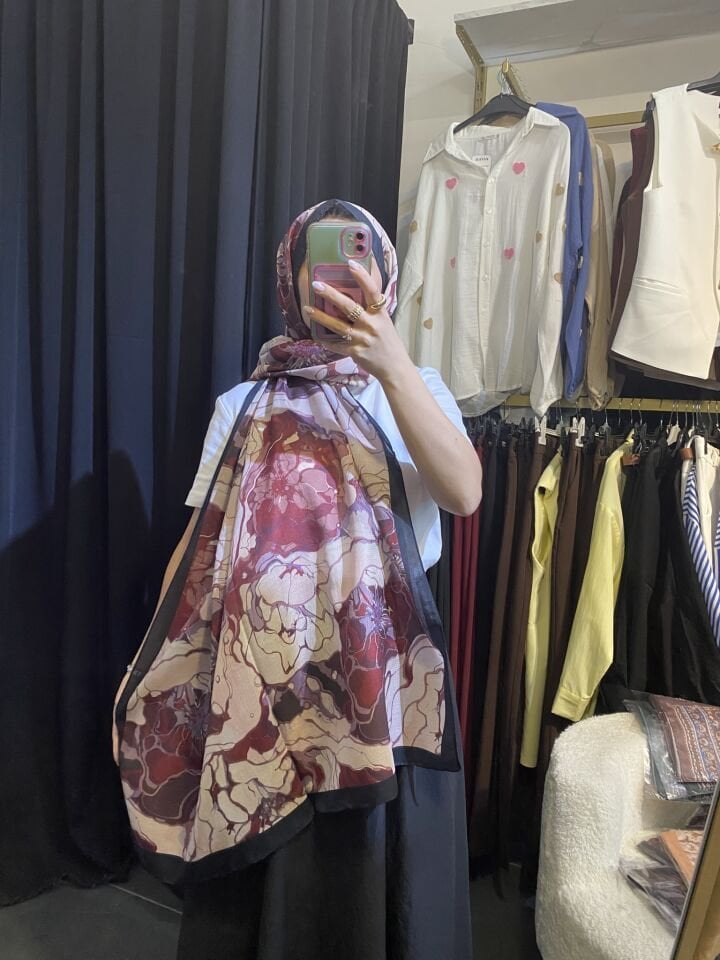 MK LİNA DESEN ŞAL BORDO