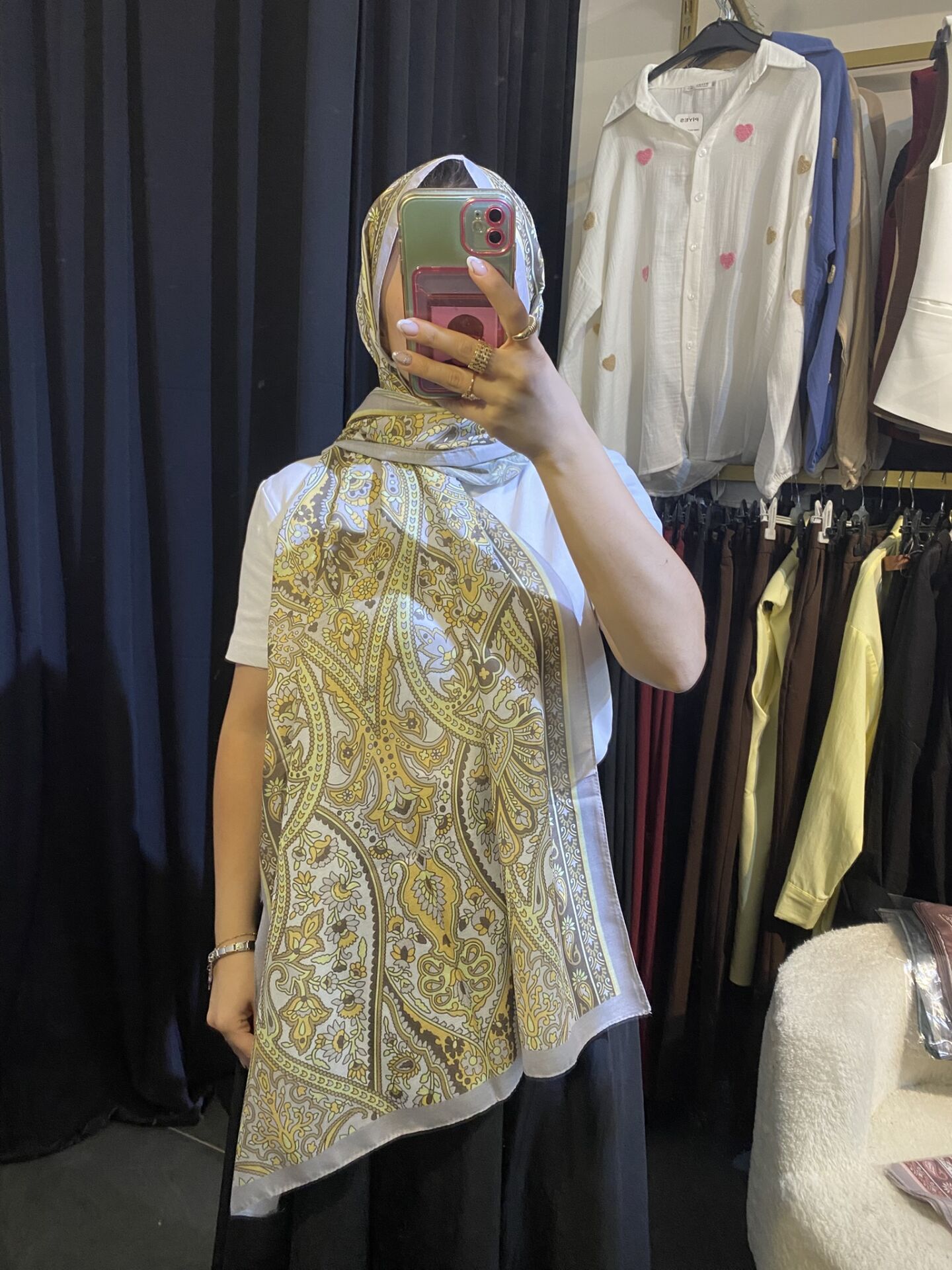 CAMELLİA ETNİK DESEN ŞAL A.YEŞİL