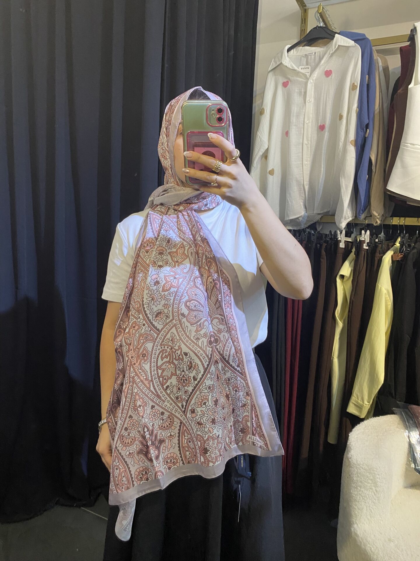 CAMELLİA ETNİK DESEN ŞAL A.PEMBE