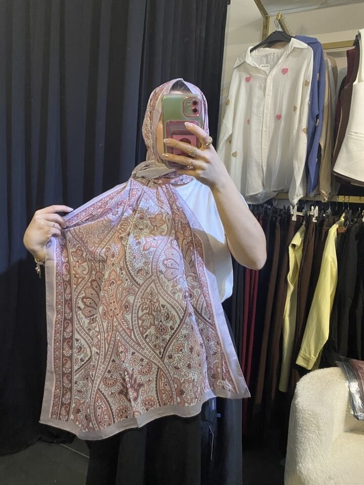 CAMELLİA ETNİK DESEN ŞAL A.PEMBE