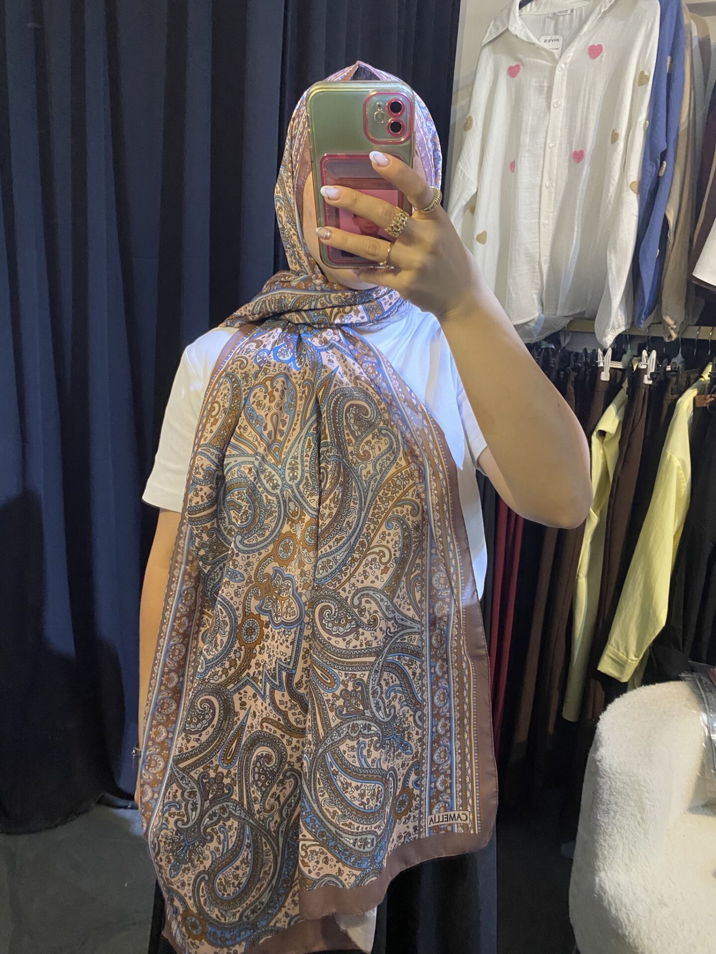 CAMELLİA ETNİK DESEN ŞAL