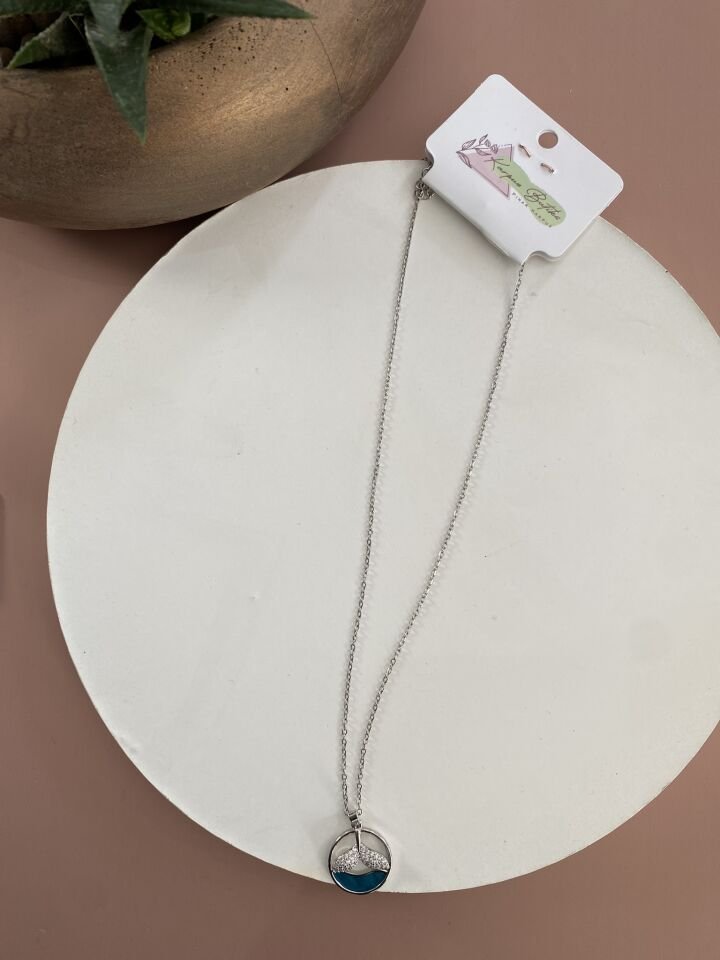 GÜMÜŞ ÇELİK KOLYE 45+5 CM