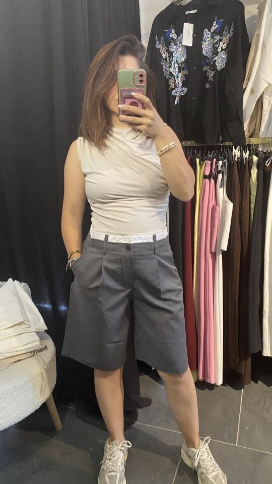 DRAPE BÜZGÜ DETAYLI SANDY BLUZ EKRU