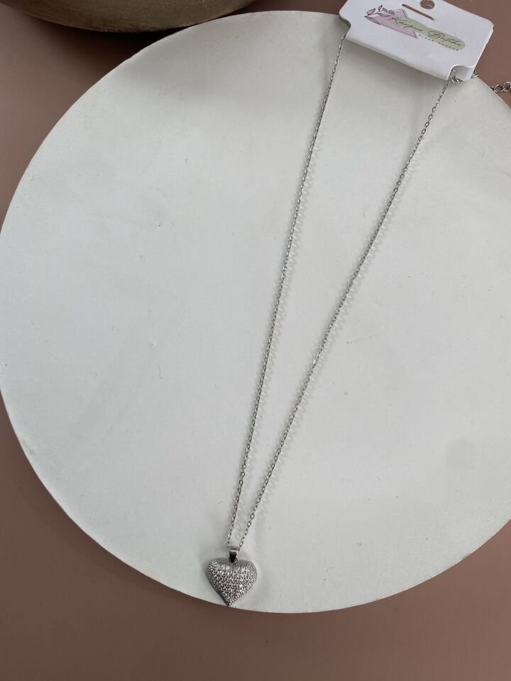 GÜMÜŞ ÇELİK KOLYE 45+5 CM