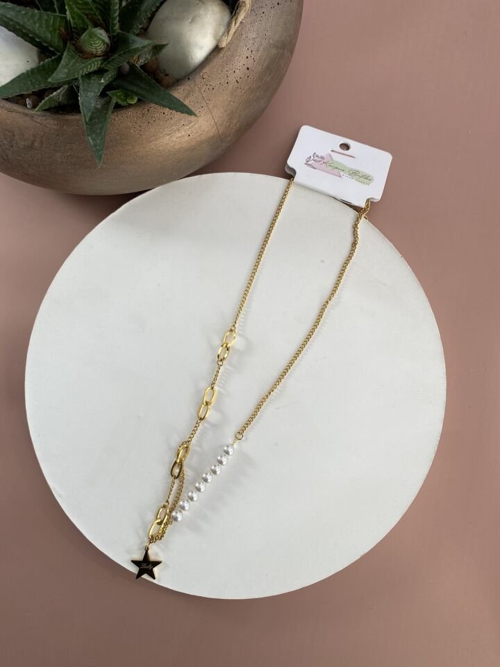 GOLD ÇELİK KOLYE 45+5 CM