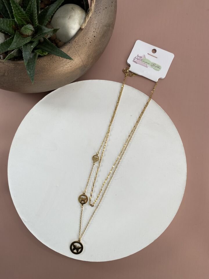 GOLD ÇELİK KOLYE 45+5 CM