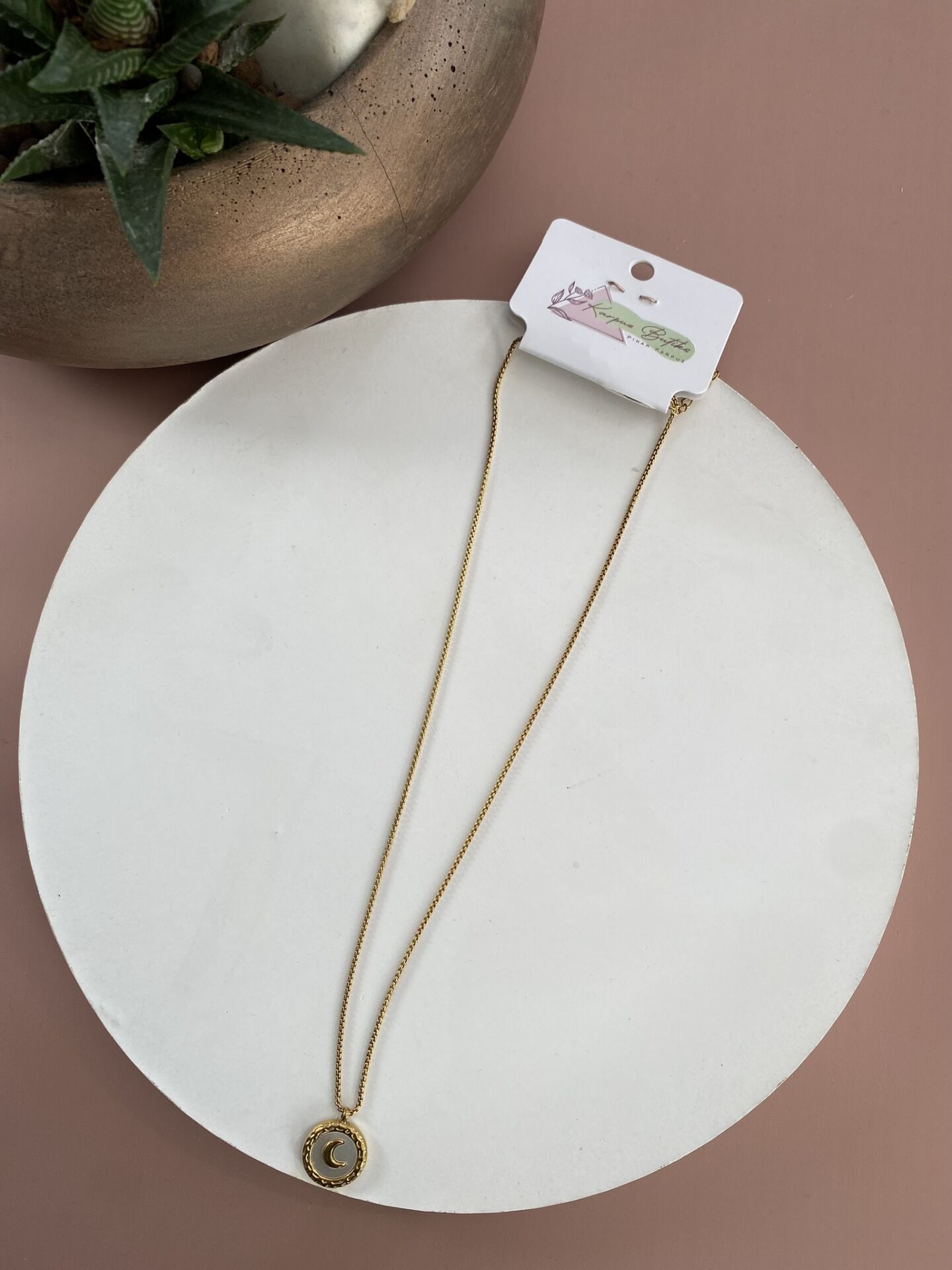 GOLD ÇELİK KOLYE 45+5 CM