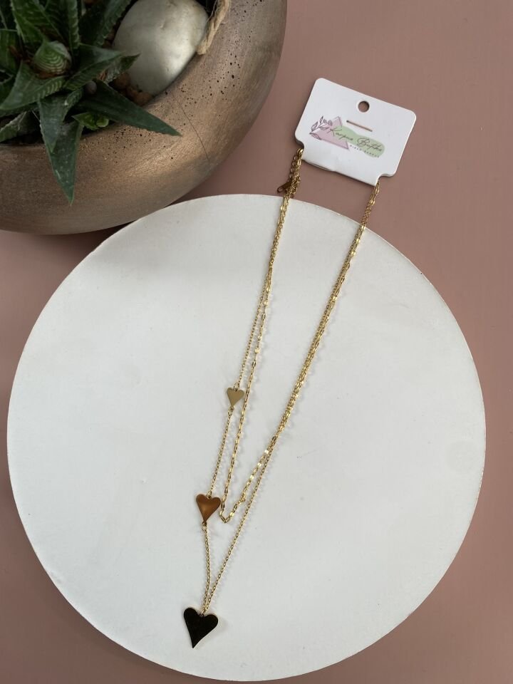 GOLD ÇELİK KOLYE 45+5 CM