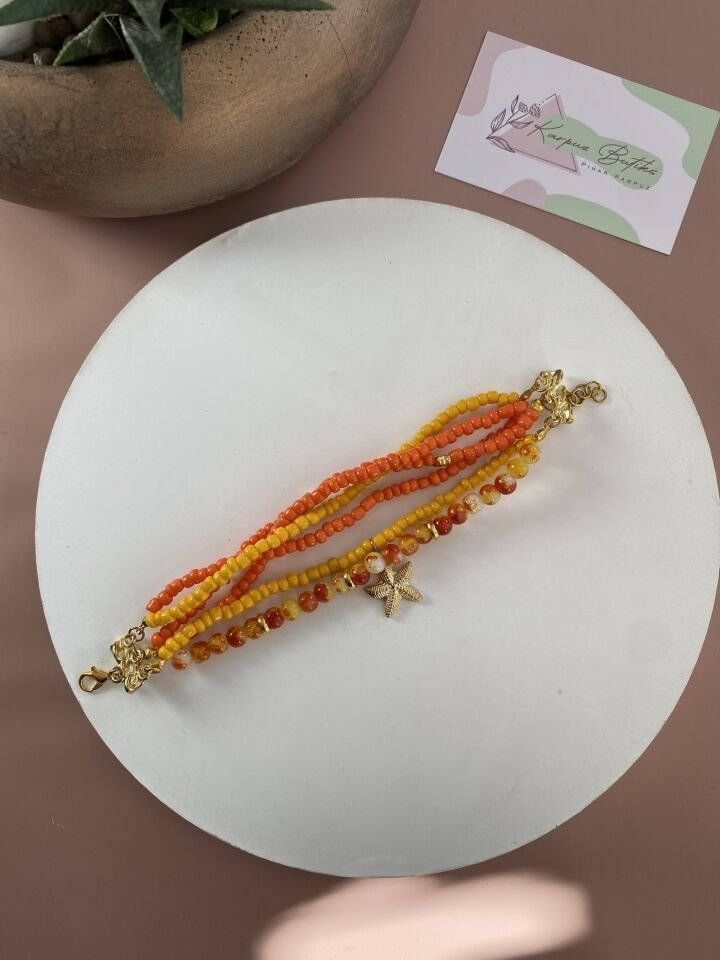 TASARIM ÇOKLU BONCUK BİLEKLİK 18 CM