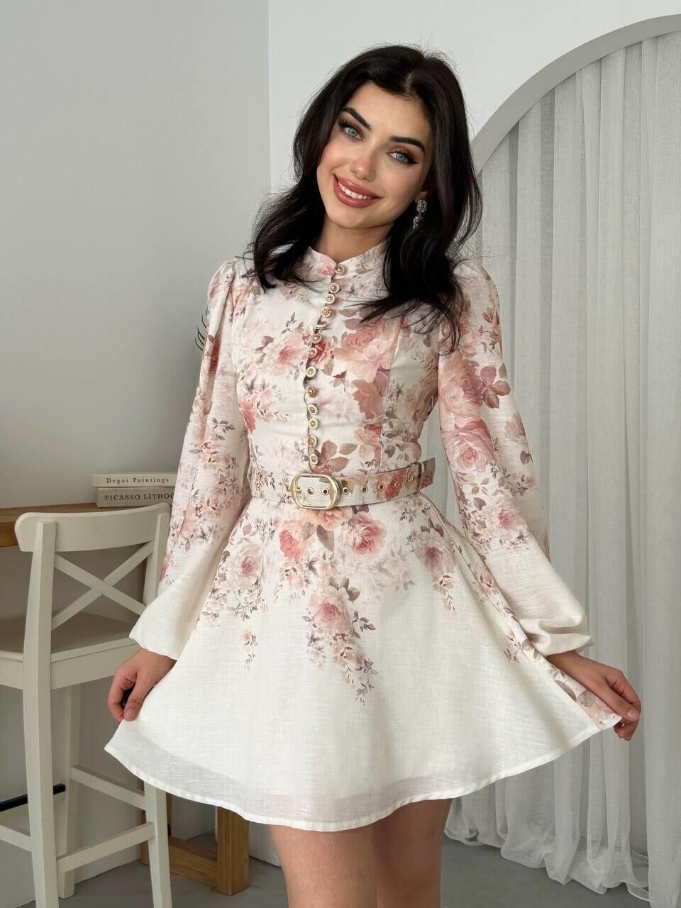 Simsor Çiçekli Elbise
