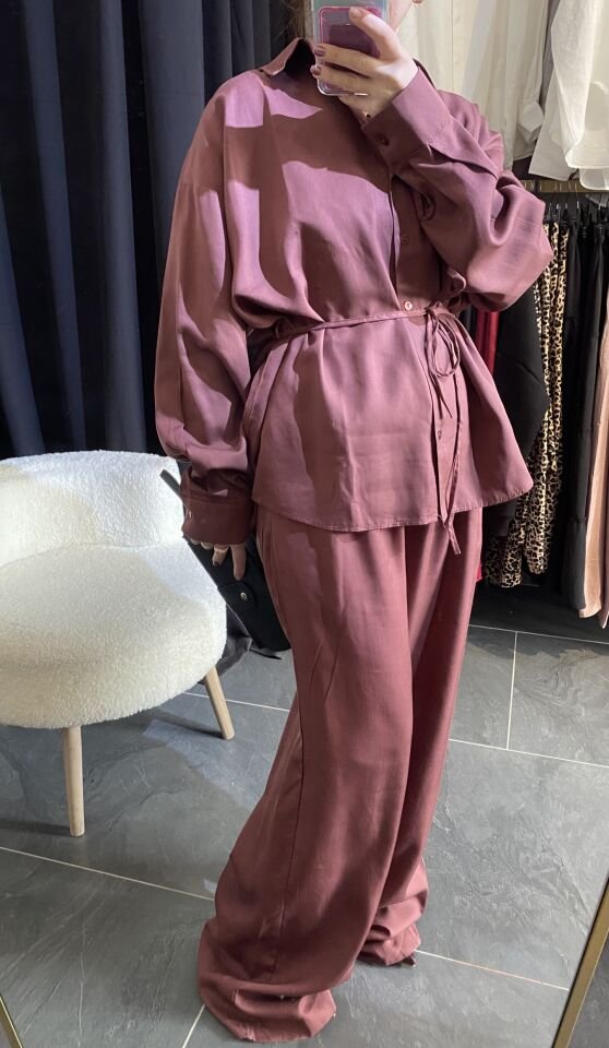 BORDO GÖMLEK PANTOLON TAKIM