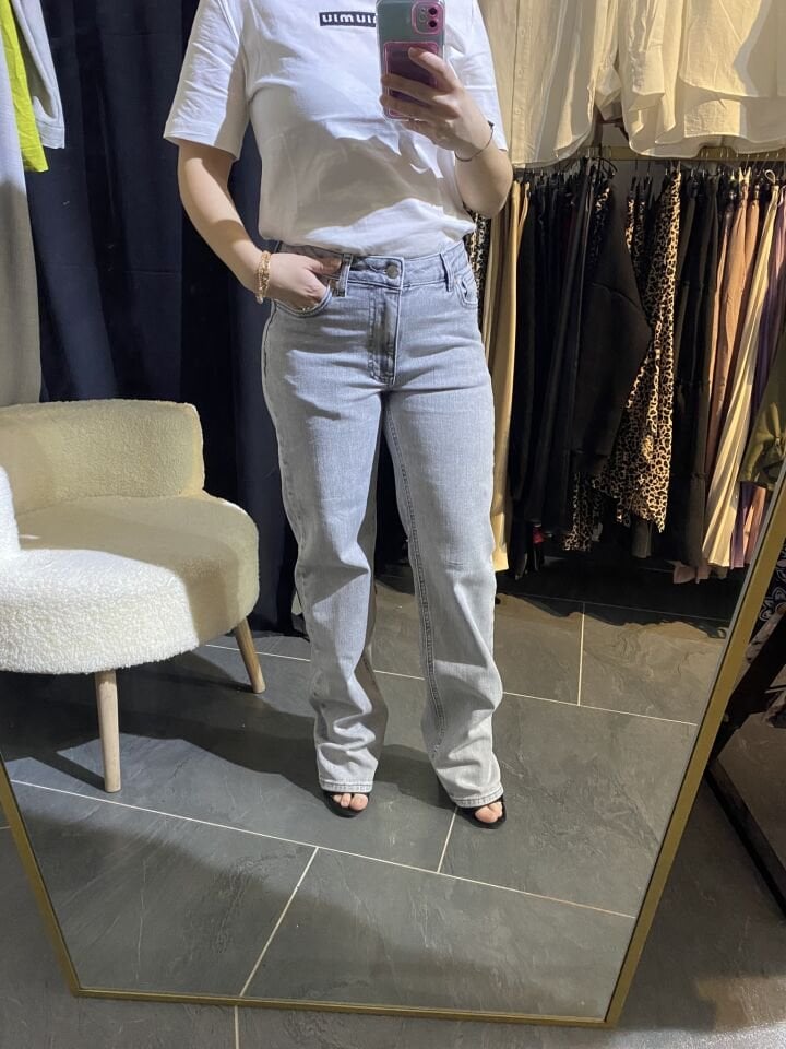 ZR GRİ LİKRALI JEAN PANTOLON