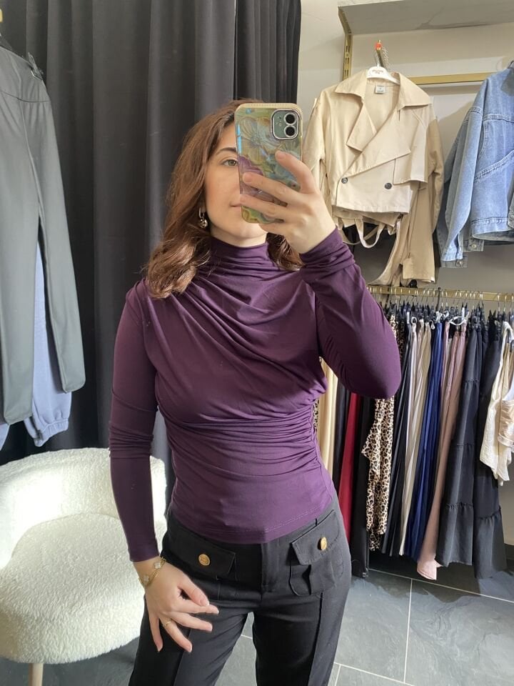 DRAPELİ MODEL SANDY BLUZ