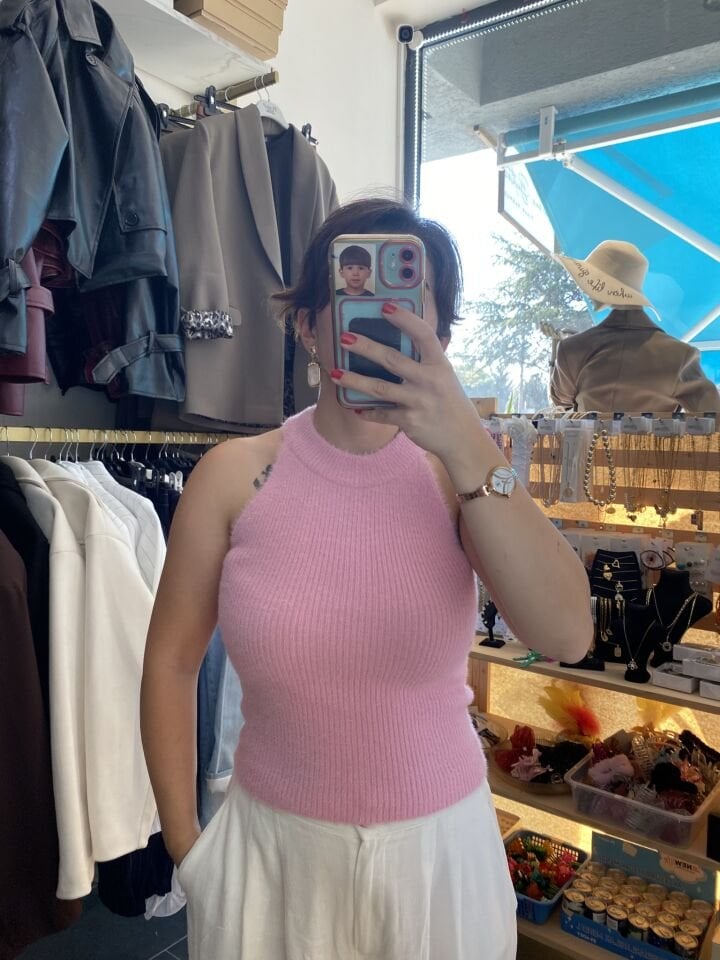 PEMBE TRİKO ATLET