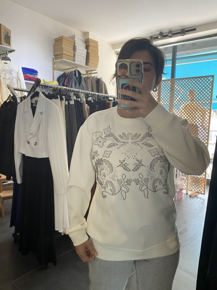 ORJ MARKA NTWRK BEYAZ SWEATSHİRT