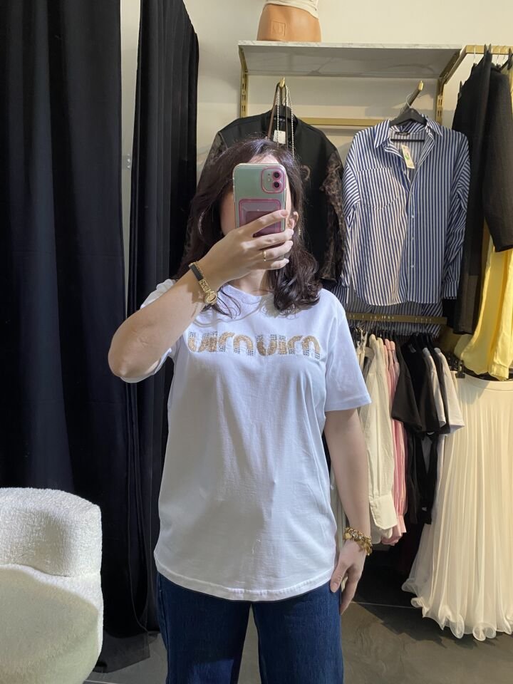 MİU MARKA MODEL BEYAZ TİŞÖRT